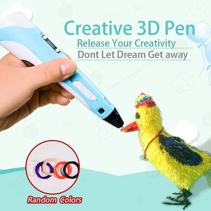 3D Pen For Children 3D Printing Drawing Pen DIY Funny Set for Kids Chidren Birthday Chrismas Creative Gift with PLA Filament Zenn Organics Inc