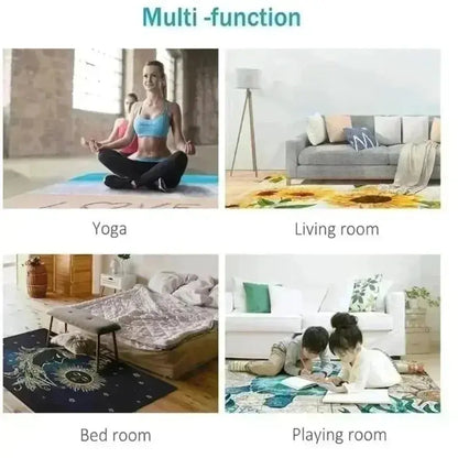 Outdoor Carpets for Camping RV Mat Outside Indoor Outdoor for Porch Deck Backyard Living Room Balcony Picnic Black White Rugs Zenn Organics Inc