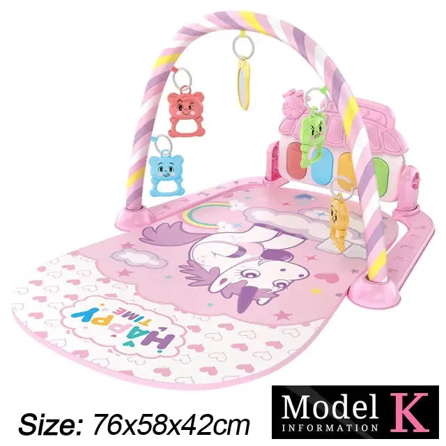 Baby Fitness Stand Music Play Gym Activity Toys Newborn Piano Crawling Blanket Pedal Game Pad Early Education 0-36 Months Gifts Zenn Organics Inc