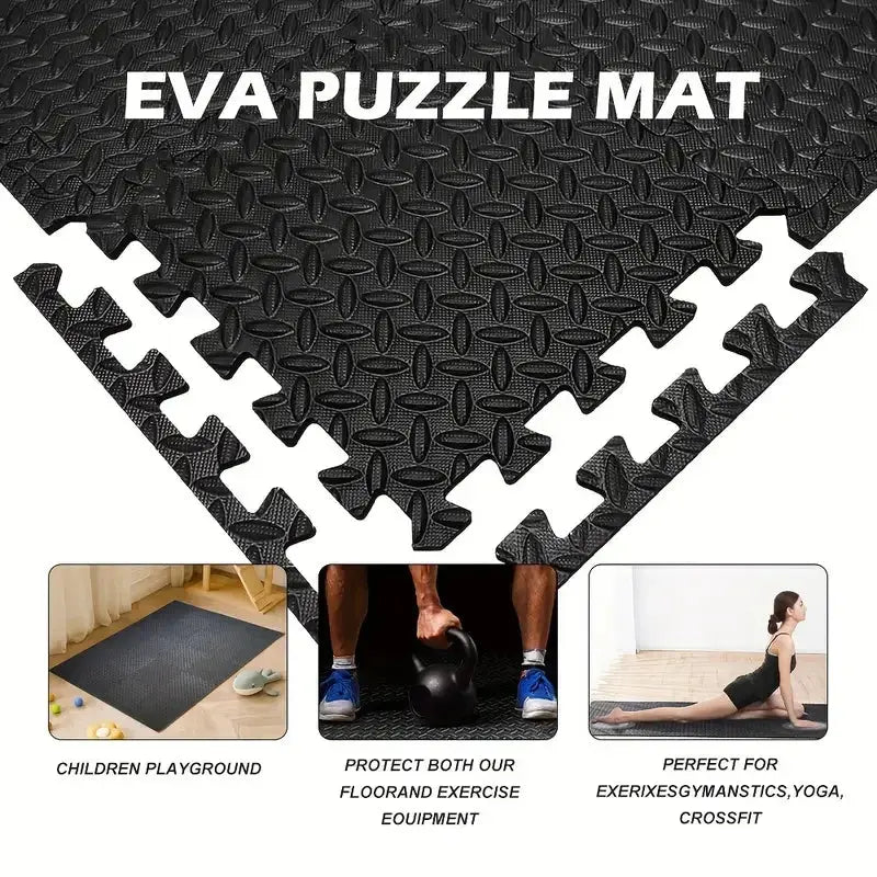 8/16 Pcs Foam Fitness Non Slip Yoga Mat Fitness Floor Tile Protection Pad Fitness Equipment Mat Suitable for Indoor Fitness Zenn Organics Inc