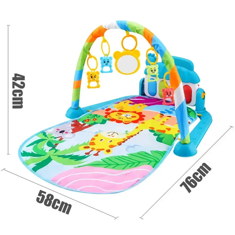 Baby Fitness Stand Music Play Gym Activity Toys Newborn Piano Crawling Blanket Pedal Game Pad Early Education 0-36 Months Gifts Zenn Organics Inc
