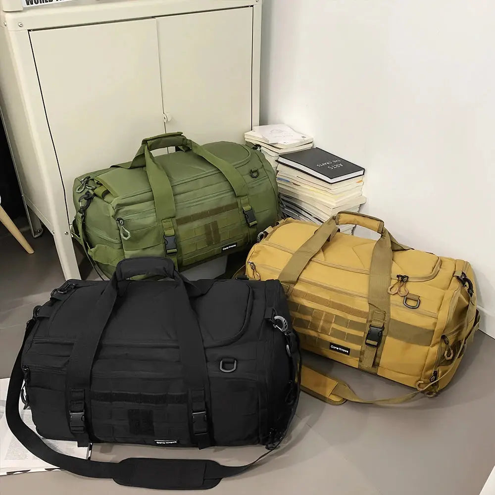 Luggage Duffel Bag Camping Backpack Tactical Large Bags Men's Hiking Travel Mountaineering Trip Utility Gym Weekend Duffle Zenn Organics Inc