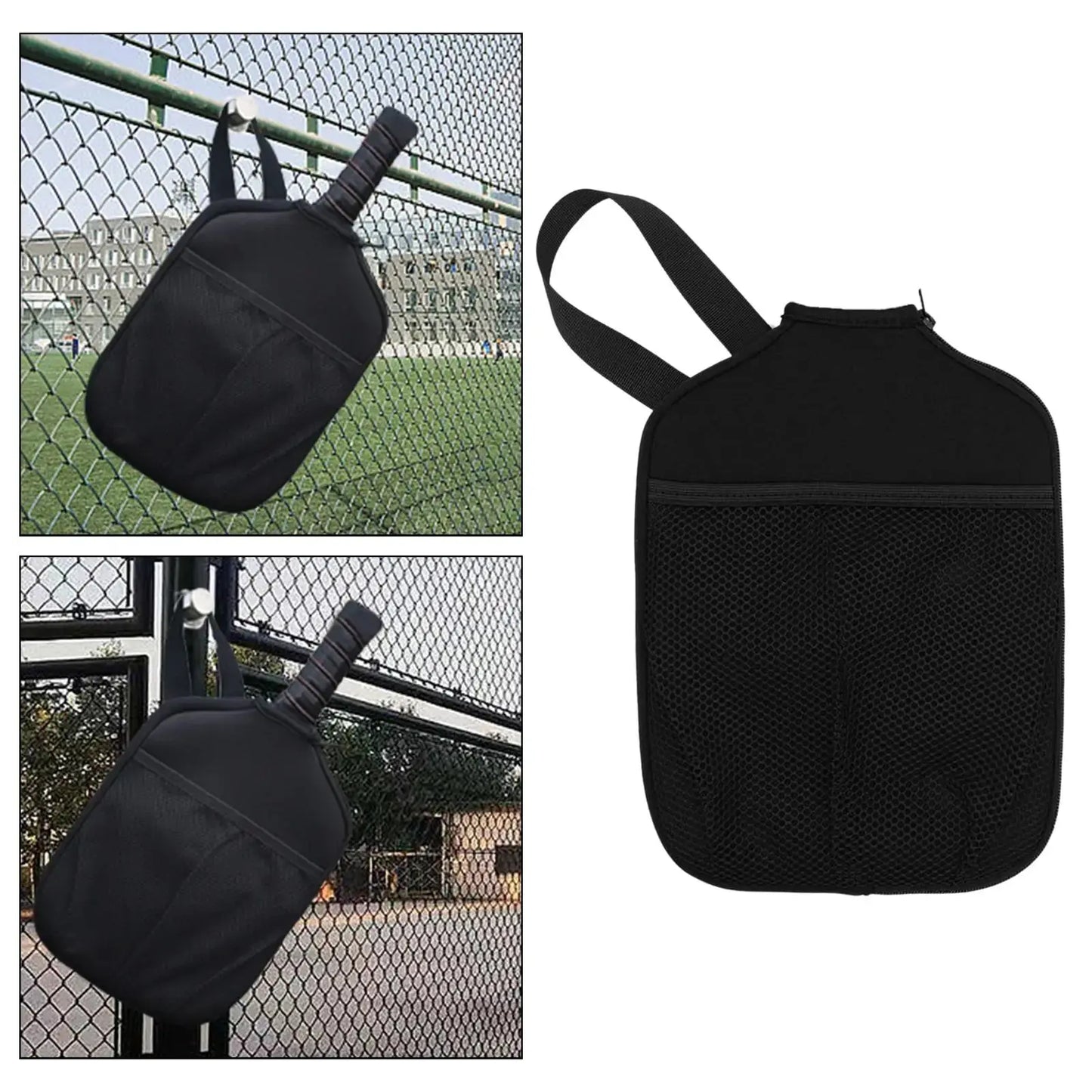 with Pocket and Handle Strap Storage Carrier Waterproof Neoprene Pickleball Paddle Covers Pickleball Racket Sleeve for Practice Zenn Organics Inc