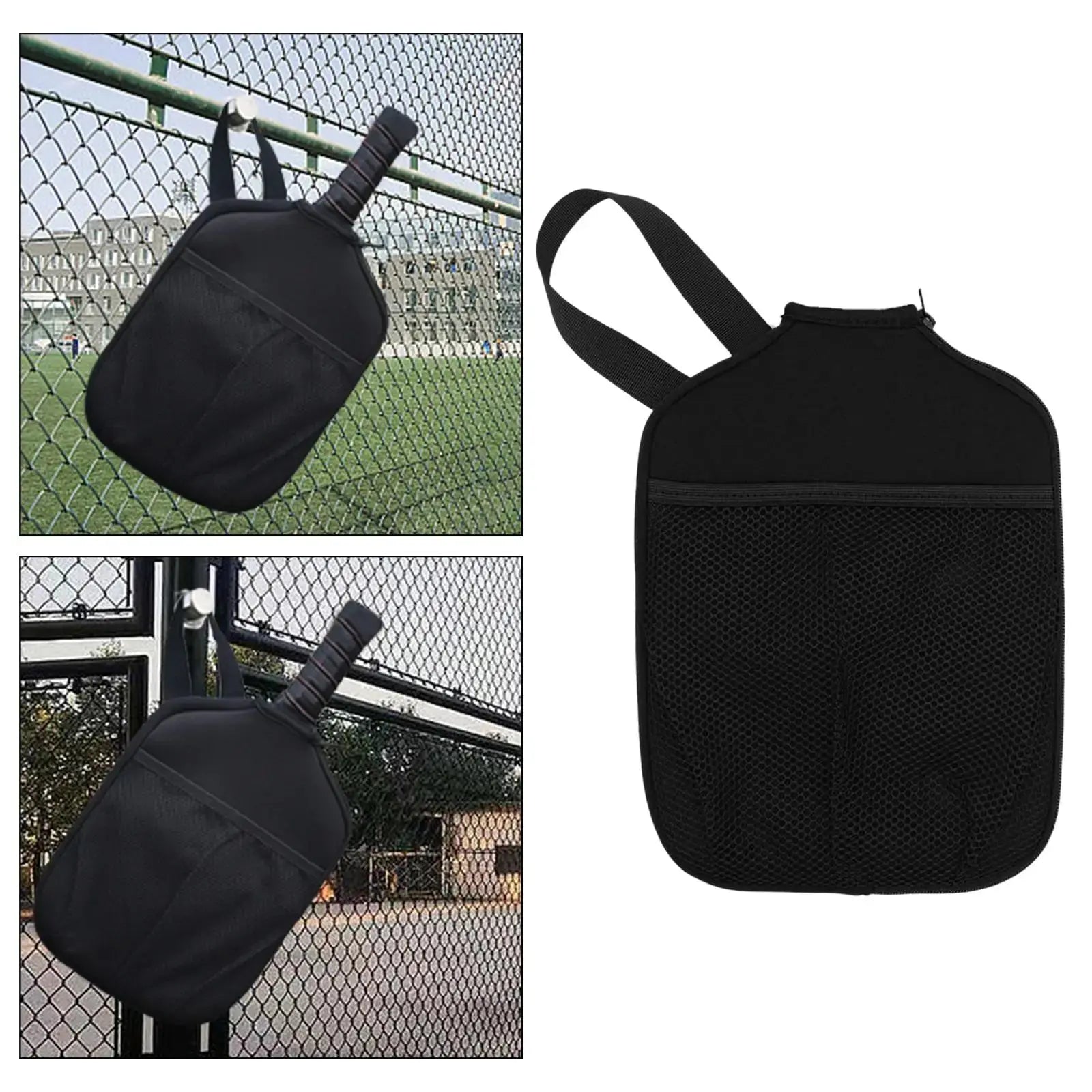 with Pocket and Handle Strap Storage Carrier Waterproof Neoprene Pickleball Paddle Covers Pickleball Racket Sleeve for Practice Zenn Organics Inc