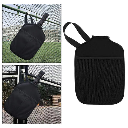 with Pocket and Handle Strap Storage Carrier Waterproof Neoprene Pickleball Paddle Covers Pickleball Racket Sleeve for Practice Zenn Organics Inc