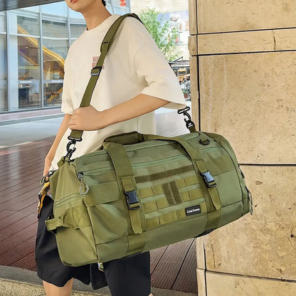 Luggage Duffel Bag Camping Backpack Tactical Large Bags Men's Hiking Travel Mountaineering Trip Utility Gym Weekend Duffle Zenn Organics Inc