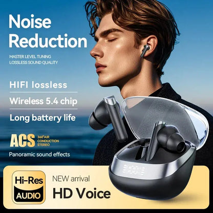 Earphone Bluetooth In-Ear Headphones True Wireless Earbuds  For Noise Reduction Power Display Waterproof Touch Control With Mic Zenn Organics Inc