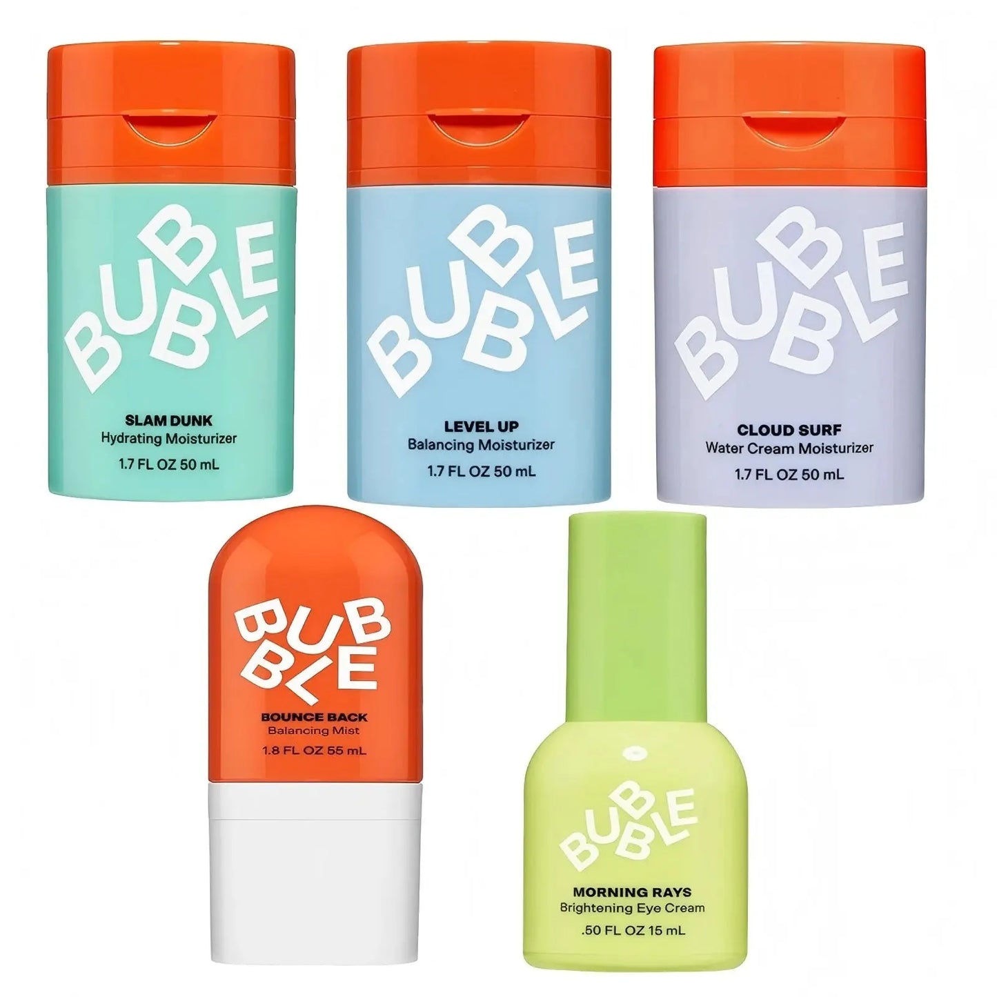 Bubble skincare set with moisturizer for normal-to-dry skin, featuring nourishing face and body products by Zenn Organics Inc.