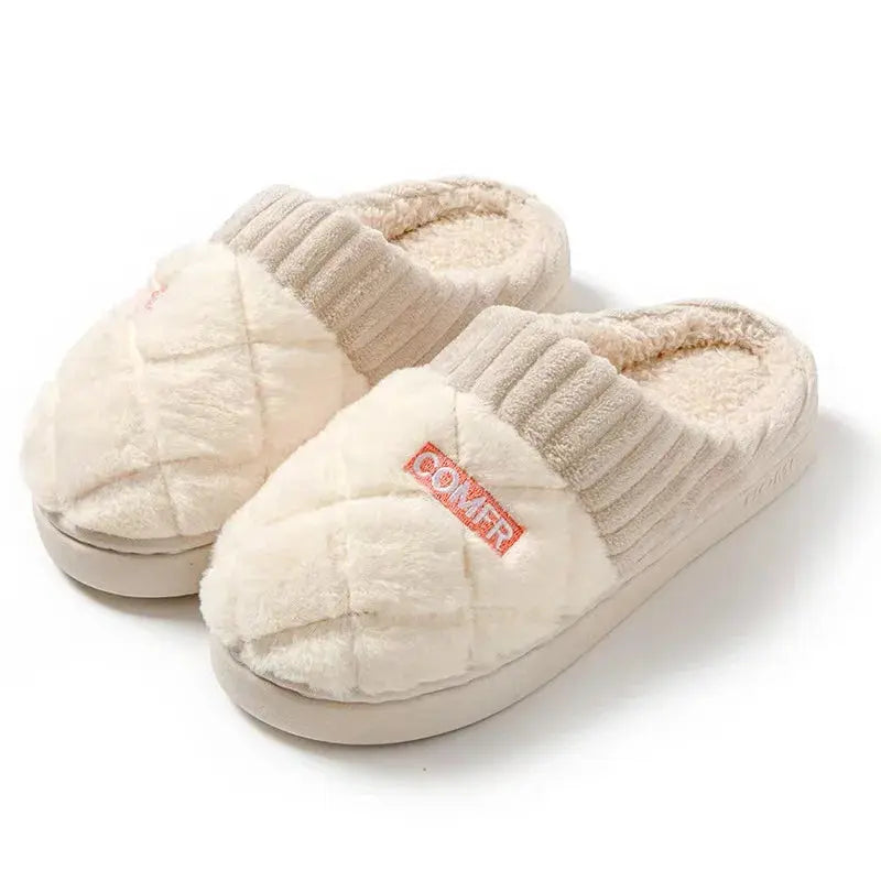 Women's Casual Home Slippers Soft Bottom Plush Slippers Anti-slip Thermal Slippers Indoor Winter Men's Fashion Casual Flats Slip Zenn Organics Inc