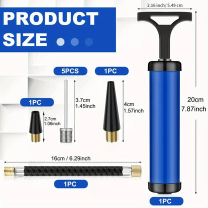1 set Portable Multifunctional Ball Pump With Needle And Nozzle, Ball Inflator For Football,Basketball,Volleyball,Swimming Zenn Organics Inc
