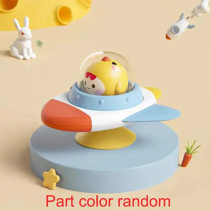 Baby Soothe Toy Cartoon Airplane Soothe Baby Artifact Baby Bath Fun Sucker Spinner Early Education Table Games Zenn Organics Inc