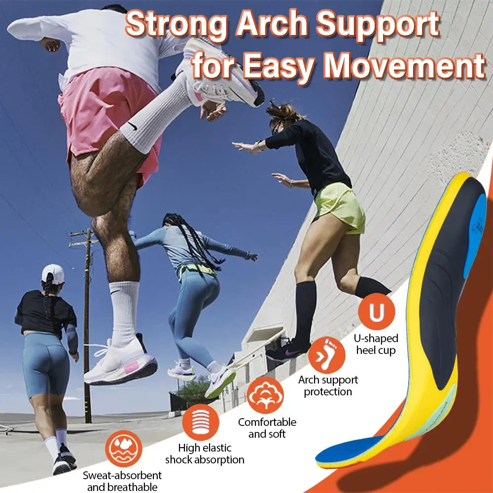 220+ lbs Heavy Duty Plantar Fasciitis Insoles, Arch Support Orthotics for Flat Feet Pain Relief, Men Women Sports Shoe Inserts Zenn Organics Inc