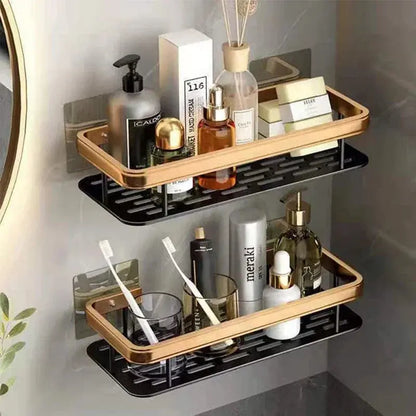 Bathroom Shelf Kitchen Storage Organizer Aluminum Alloy Shampoo Rack Shower Shelf Bathroom Accessories No Drill Shelf Zenn Organics Inc