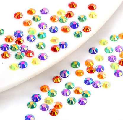 32 Colors Jelly Resin Rhinestones for Bedazzling, 3mm Multicolor Flatback Gems for Crafting,  with Clothes Shoes Nail Book Zenn Organics Inc