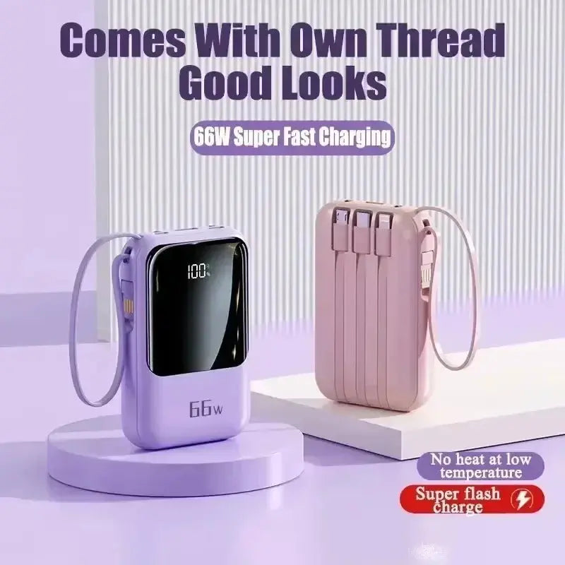 NEW 20000mAh Mini Power Bank 66W Portable Charger Fast Charging Powerbank External Spare Battery for IPhone Huawei Xiaomi Phone Zenn Organics Inc