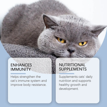 Yegbong 50ml Cat Vitamin Supplement Daily Care to Help Nutrition, Promote Growth, and Support Cat's Recovery, Vitamin Care Drops Zenn Organics Inc