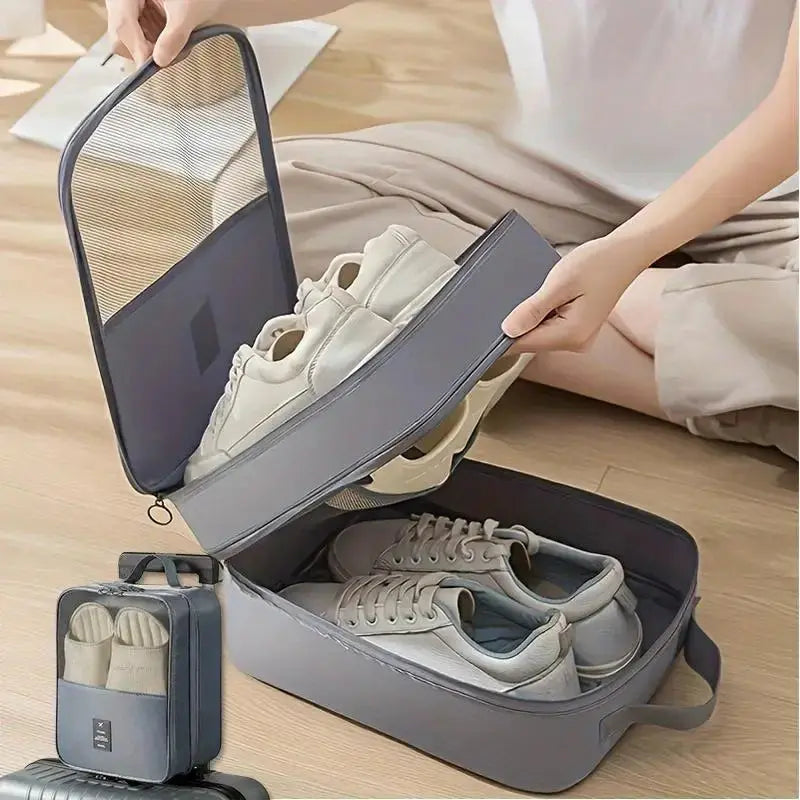 Shoe Bags - Holds 3 Pair of Shoes, Travel Essentials for Flying Carry On Luggage Accessories Zenn Organics Inc