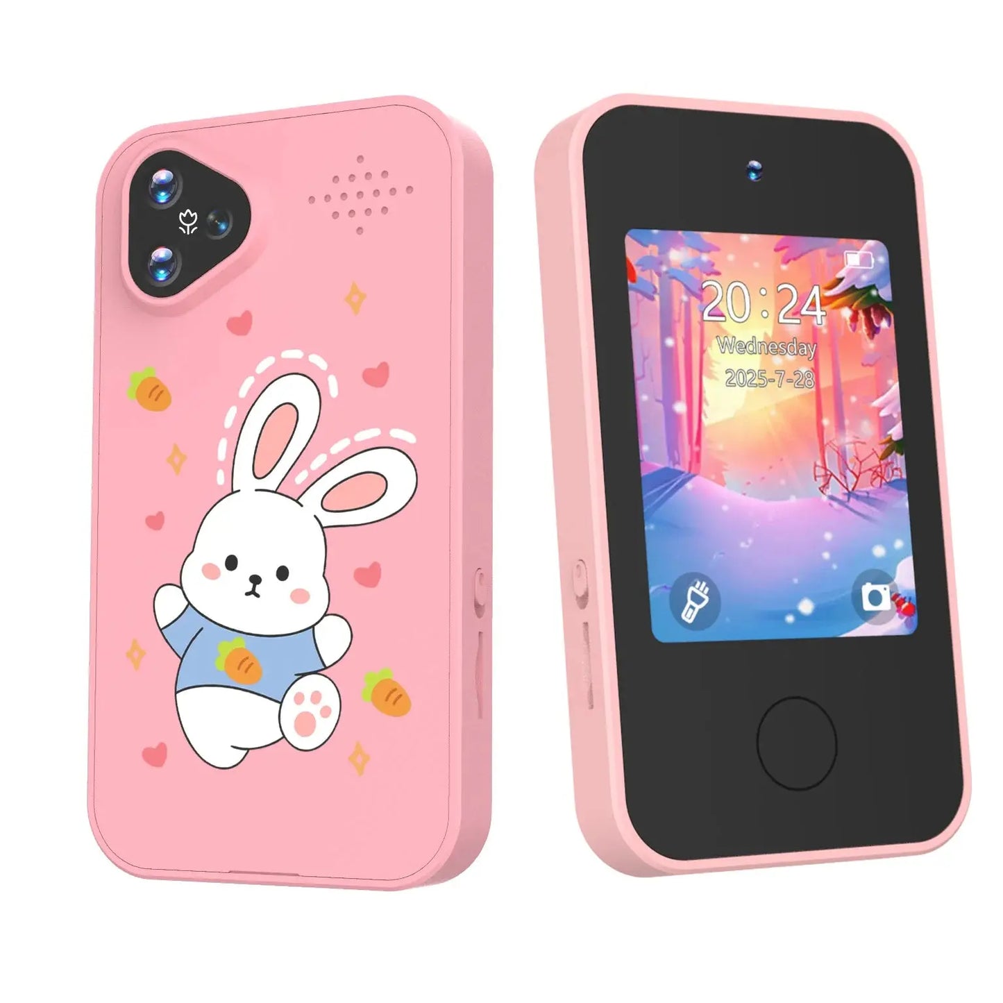 Kids Smart Phone with Dual Camera, 2.8" Touchscreen, 720P IPS Display, Battery, USB-C Charging, 4+ Years Old, prefer gift Zenn Organics Inc
