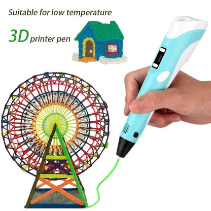 3D Pen For Children 3D Printing Drawing Pen DIY Funny Set for Kids Chidren Birthday Chrismas Creative Gift with PLA Filament Zenn Organics Inc