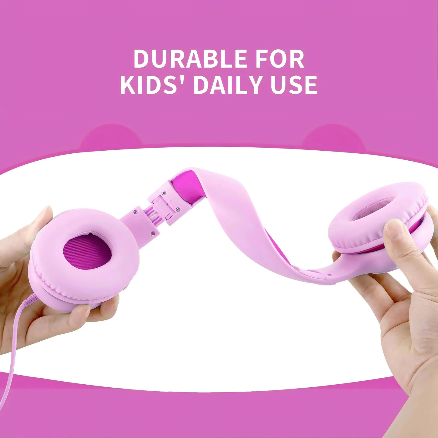 Wired Headphones with Microphone Foldable Adjustable Over Ear Kids Headphones for Girls Boys Children Zenn Organics Inc