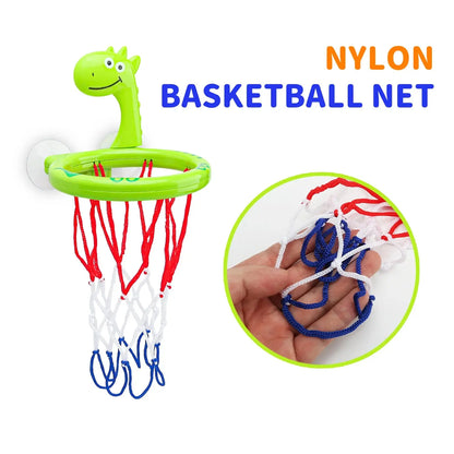 Baby bath toy set with suction cup basketball hoop and 3 balls, water play toys for kids by Zenn Organics Inc.