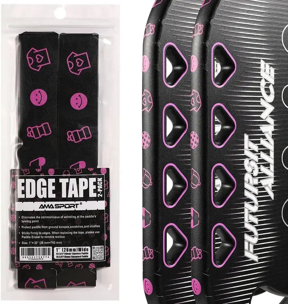 Pickleball Paddle Protection Tape New Color for 13mm/16mm/19mm Padel- 2 Units Pack Paddle Head Edge Guard- Pickleball Lead Tape Zenn Organics Inc