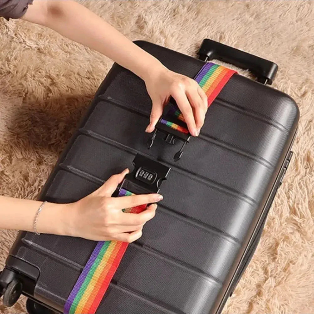 Adjustable Luggage One Word Packing Luggage Belt Portable Flexible Safe Travel Essential Luggage with Luggage Accessories Zenn Organics Inc