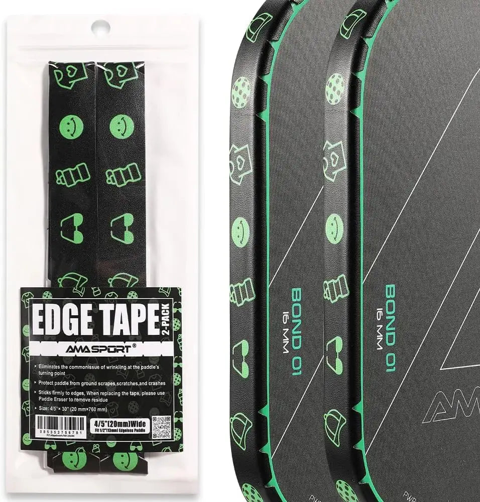 Pickleball Paddle Protection Tape New Color for 13mm/16mm/19mm Padel- 2 Units Pack Paddle Head Edge Guard- Pickleball Lead Tape Zenn Organics Inc