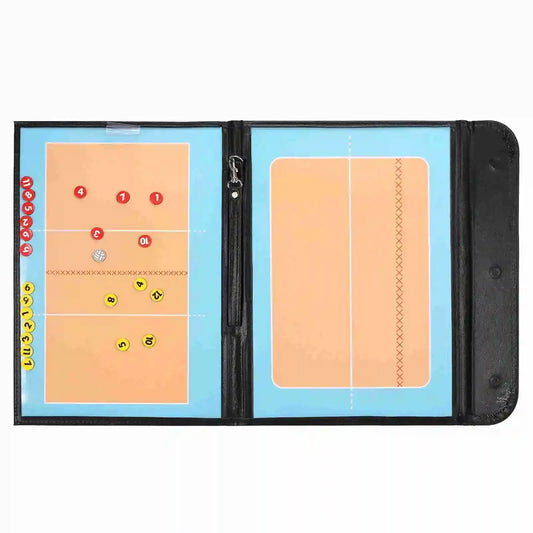 Volleyball  Board Foldable Volleyball Magnetic Tactic Board Coaching Strategy Board with Marker Pieces and 2-in-1 Pen Zenn Organics Inc