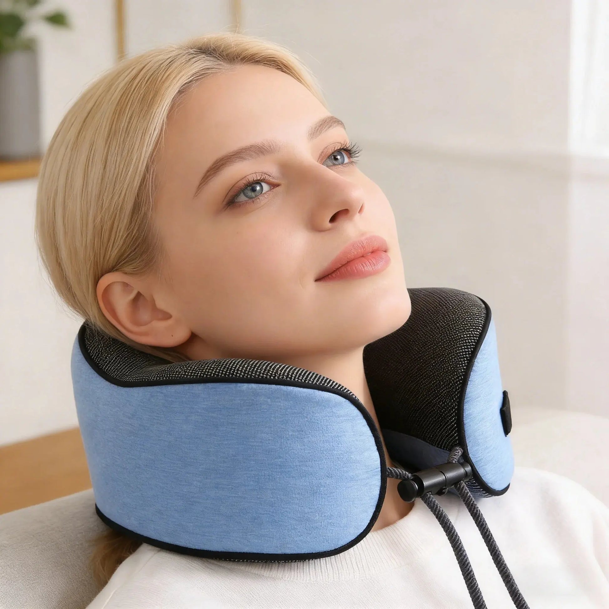 Travel Pillow 100% Pure Memory Foam Travel Neck Pillow, Airplane Pillow for Traveling、Car、Home、Office，Washable Cover Zenn Organics Inc