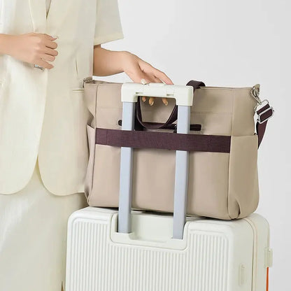 【 Laptop Bag 】 Nylon casual ladies' laptop bag, daily commuting briefcase, lightweight double main pocket single-shoulder bag Zenn Organics Inc