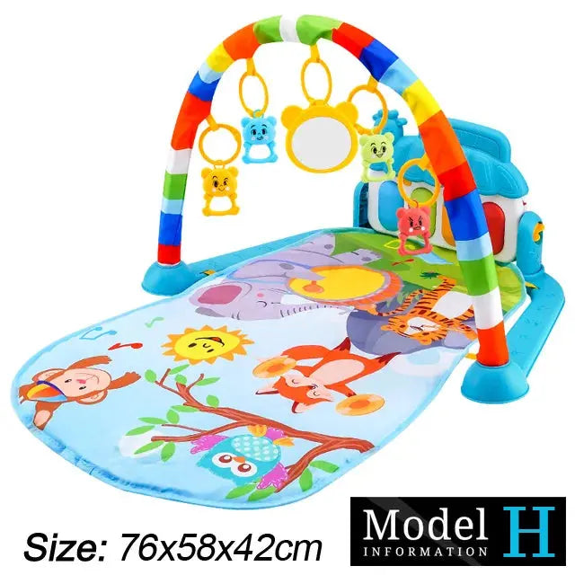 Baby Fitness Stand Music Play Gym Activity Toys Newborn Piano Crawling Blanket Pedal Game Pad Early Education 0-36 Months Gifts Zenn Organics Inc