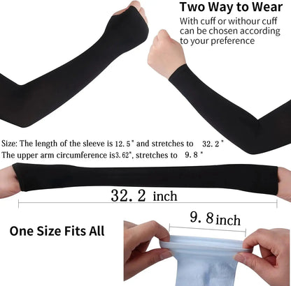 Pair of Zenn Organics compression arm sleeves for men and women, designed for football, volleyball, and sun protection during workouts.