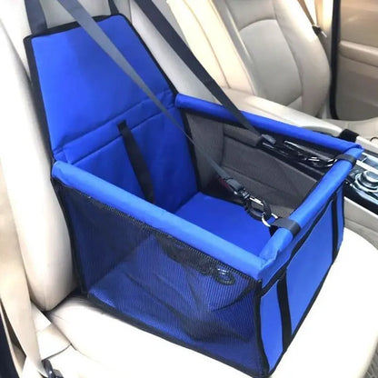 Pet Essentials-11 dog travel car seat carrier with padded interior, secure straps, and adjustable design for comfortable pet transportation.