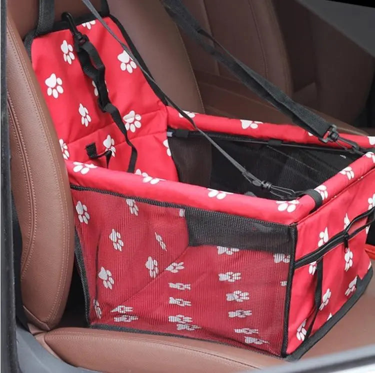 Foldable Pet Essentials-11 car hammock seat with secure straps and waterproof fabric, designed to keep pets safe and comfortable during travel.