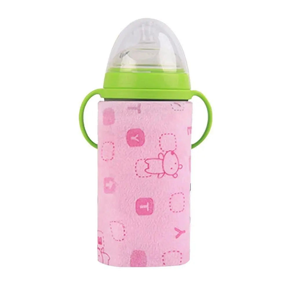 Portable USB baby bottle warmer from Baby Essentials-4 heating milk and water for convenient feeding on the go.