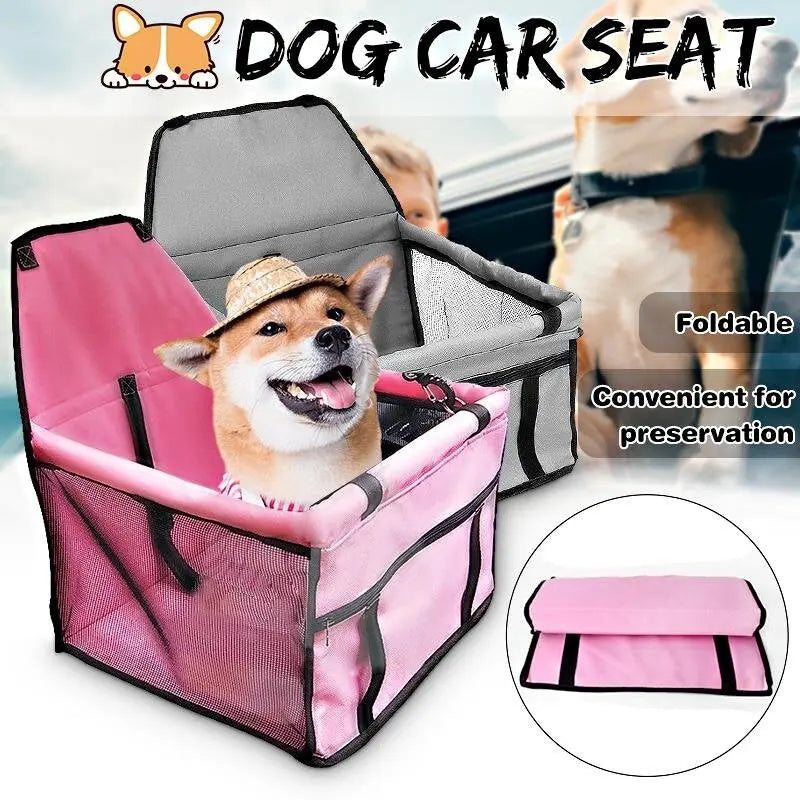 Foldable Pet Essentials-11 car hammock seat for pets, featuring secure design and durable fabric for travel comfort and safety.