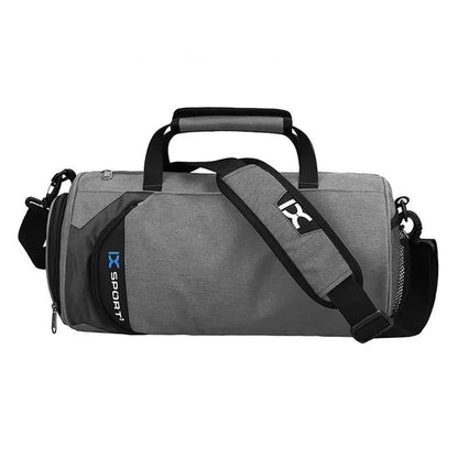 Fitness-6 men's gym and travel duffel bag with adjustable shoulder strap, multiple compartments, and durable fabric.