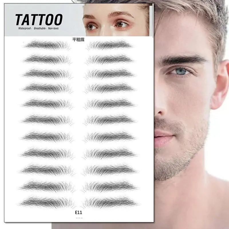 Waterproof eyebrow tattoo stickers from Health & Beauty-5, showing adhesive stickers with natural eyebrow designs for easy application.