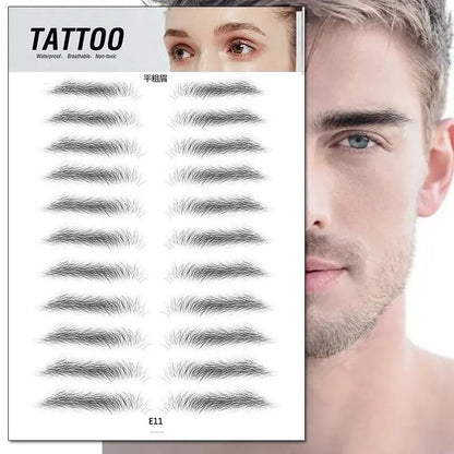 Waterproof eyebrow tattoo stickers from Health & Beauty-5, showing adhesive stickers with natural eyebrow designs for easy application.