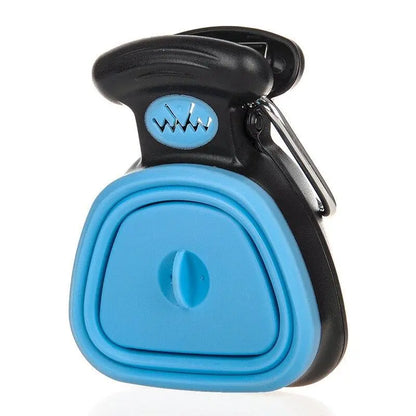 Pet Essentials-11 dog waste poop picker tool with a long handle and gripping mechanism for easy, hygienic cleanup of pet waste.