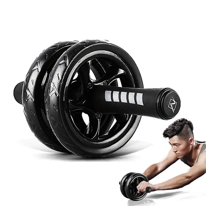 Fitness-6 double wheel ab roller trainer with ergonomic handles and sturdy construction for core workouts.