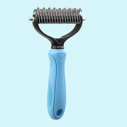 Dog grooming tool Pet Fur Knot Remover Comb by Pet Essentials-11, showing a close-up of the comb’s teeth for detangling pet fur.